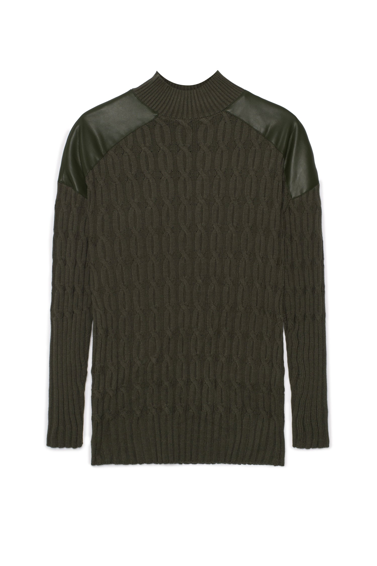 Maternity Dolman Leather Combo Sweater