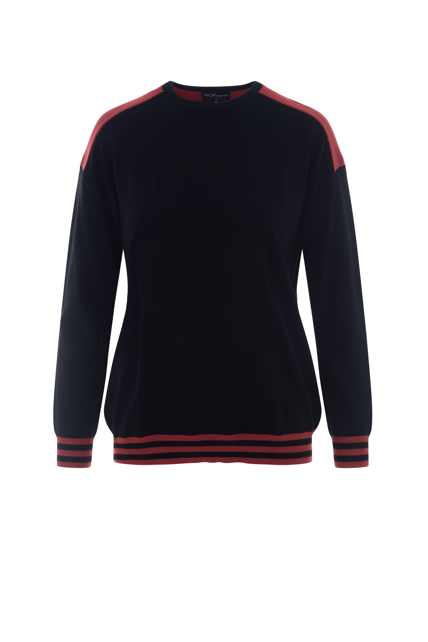 Maternity Color Blocked Dolman Sweater