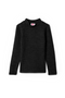 Washed Waffle Mock Neck