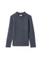Washed Waffle Mock Neck