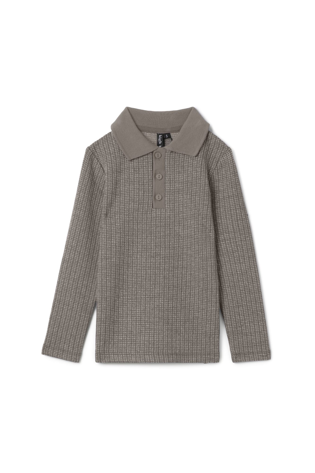 Washed Waffled Polo