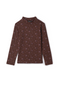 Floral Printed Mock Neck