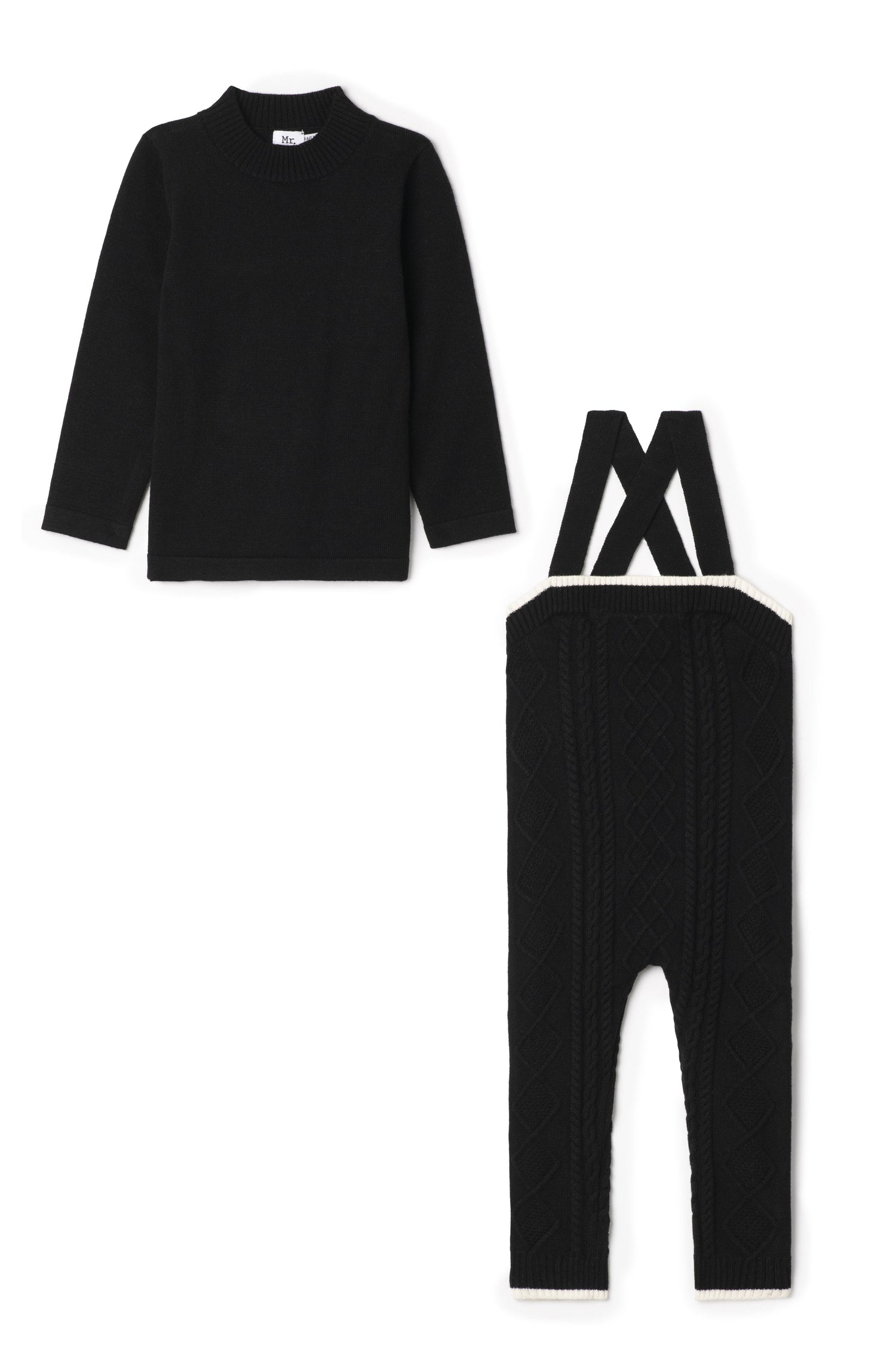 Cable Knit Overall Set