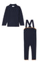 Cable Knit Overall Set