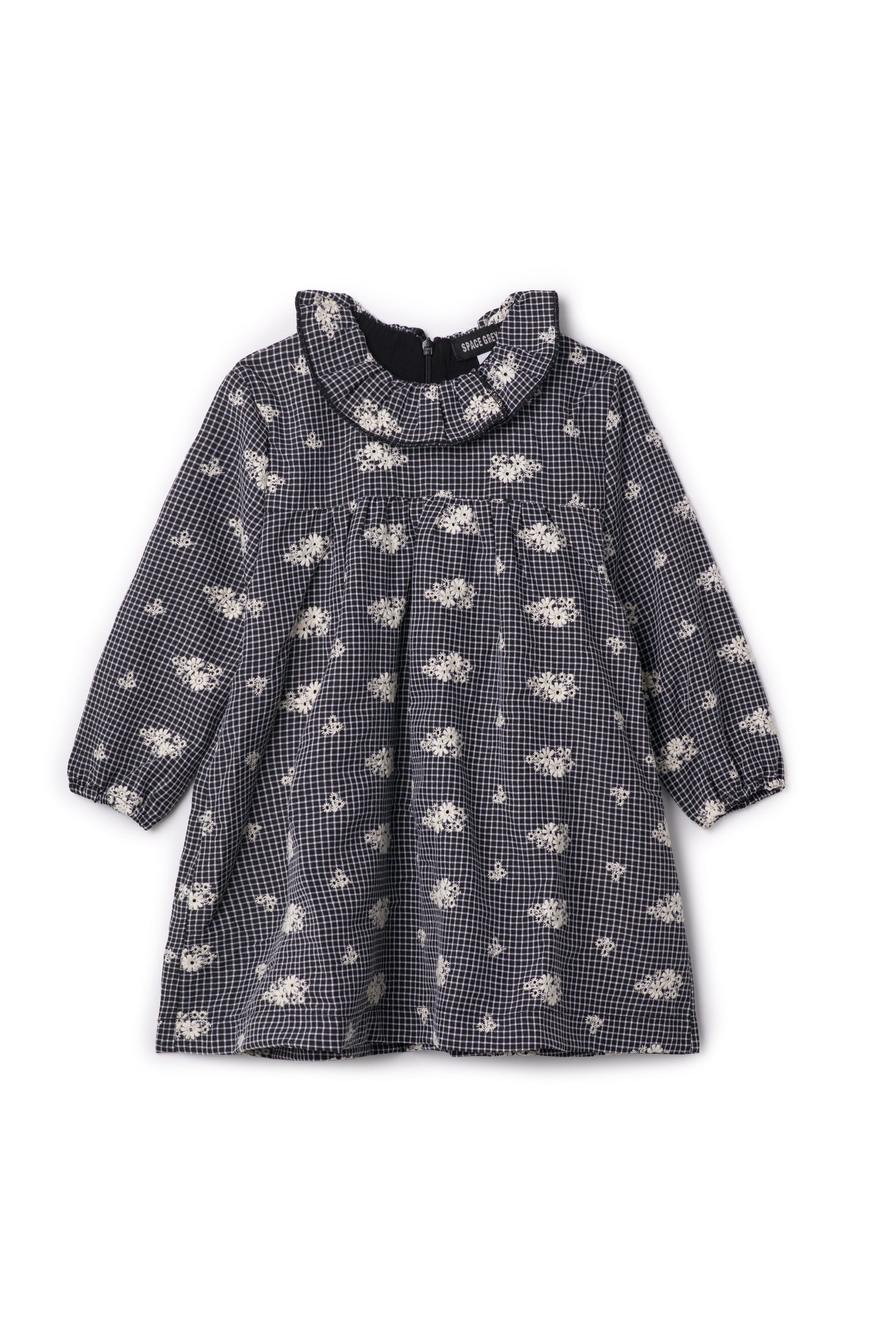 Checkered Embroidered Dress