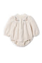 Velvet Embroidered Floral Bubble
