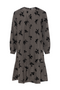Flocked Floral Dress
