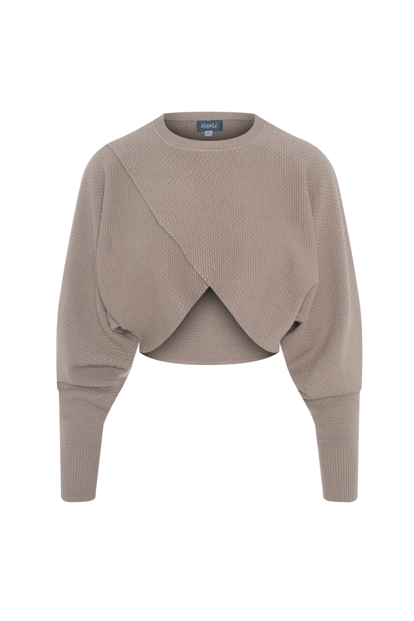 Textured Knit Wrap Sweater