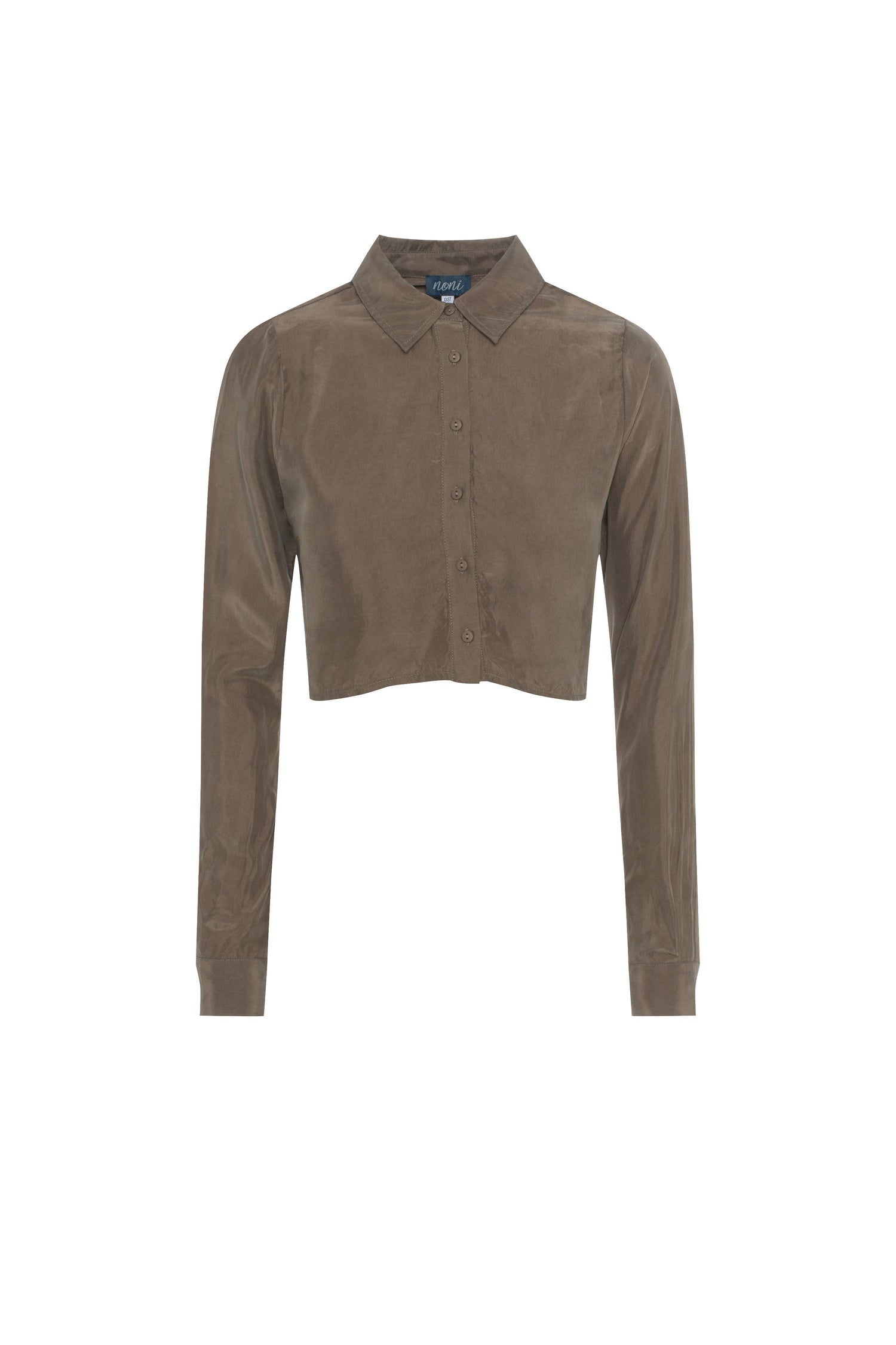 Cupro Collared Top