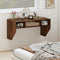 Wall-Mounted Computer Desk Floating Laptop Desk with 3 Storage Compartments