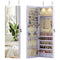 Wall and Door Mounted Mirrored Jewelry Cabinet with Lights