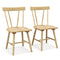 Windsor Style Armless Chairs with Solid Rubber Wood Frame