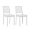 Wood Dining Chair Set of 2 Armless Kitchen Chairs with Rubber Wood Legs