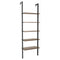 5-Tier Wood Look Ladder Shelf with Metal Frame for Home