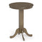 Wood Pub Round Dining Table with Pedestal Base