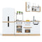 Wooden 2 Piece Kids Kitchen Playset with Fridge and Running Water