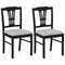 Wooden Dining Chairs Set of 2 Upholstered Kitchen Chairs with Solid Rubber Wood Frame