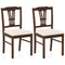 Wooden Dining Chairs Set of 2 Upholstered Kitchen Chairs with Solid Rubber Wood Frame