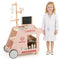 Wooden Doctor Playset for Kids Pretend Play Doctor Kit with Cart Gift for Toddlers Boys Girls Aged 3+