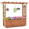 Raised Garden Bed Wooden Elevated Planter Box with Hanging Roof-L