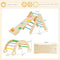 5-in-1 Wooden Kids Climber Toys with Triangle Arch Ramp