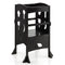 Folding Wooden Step Stool with Lockable Safety Rail for Toddler 3+
