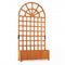 Wooden Raised Garden Bed with Trellis 71" Outdoor Planter Box Privacy Screen