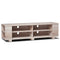 59 Inch Console Storage Entertainment Media Wood TV Stand-Walnut