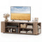 59 Inch Console Storage Entertainment Media Wood TV Stand-Walnut