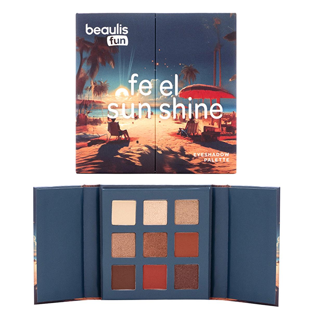 Beaulis Fun Feel Sunshine 9 Eyeshadow Palette - Nude & Bold Shades for Daily & Evening Makeup