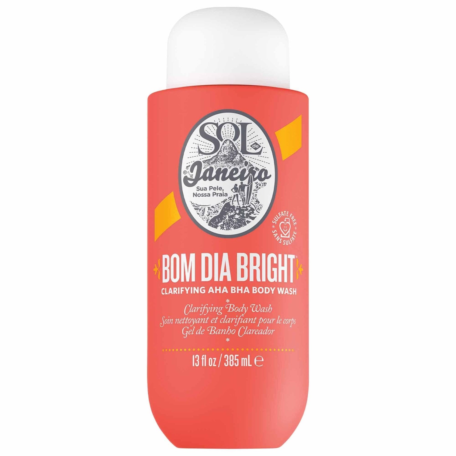 Bom Dia Bright AHA BHA Body Wash: Clarifying, Exfoliating, & Smoothing for Radiant Skin - Sulfate-Free Vegan Body Wash