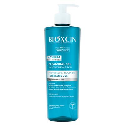 Bioxcin Facial Cleansing Gel for Acne Prone Skin - 500ml, Sebum Balancing, Dermatologically Tested, Paraben-Free