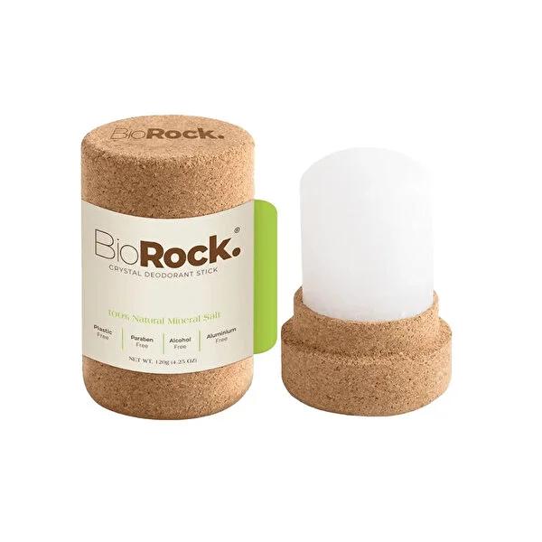 Biorock Crystal Deodorant Stick - Natural Odor Protection for Men & Women, 120g