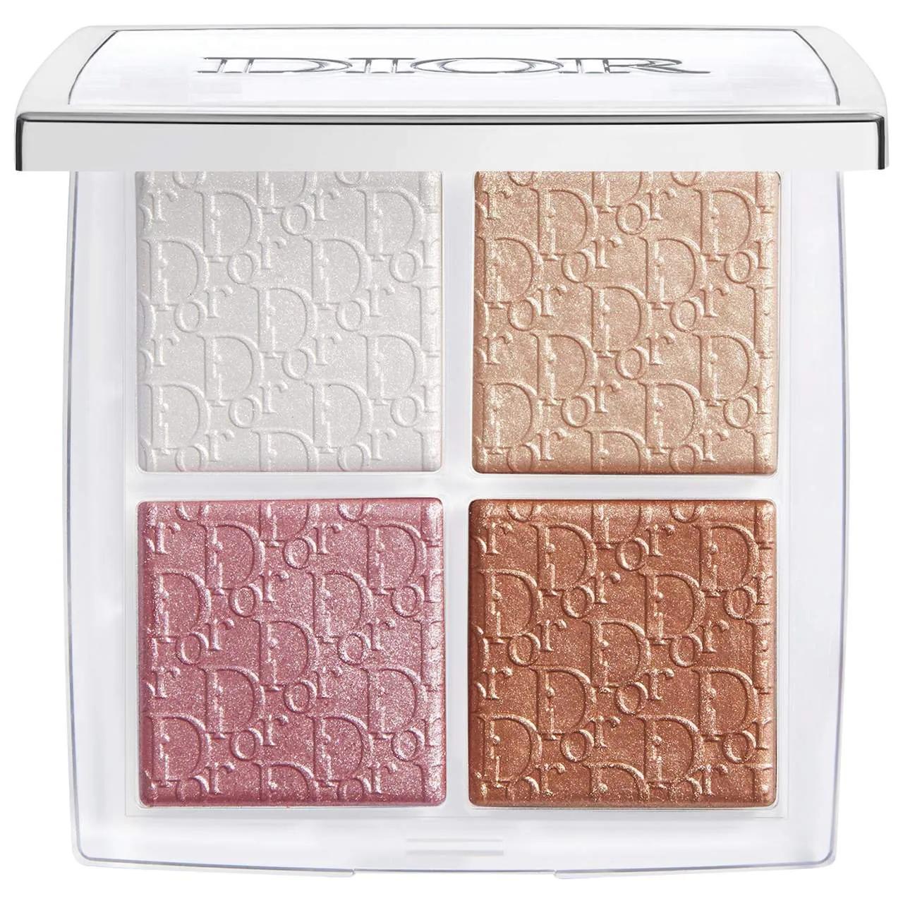 BACKSTAGE Glow Face Palette by Dior - Customizable Highlighter & Blush Makeup for Radiant Glow, 4 Luminous Shades, Shimmery Pigments