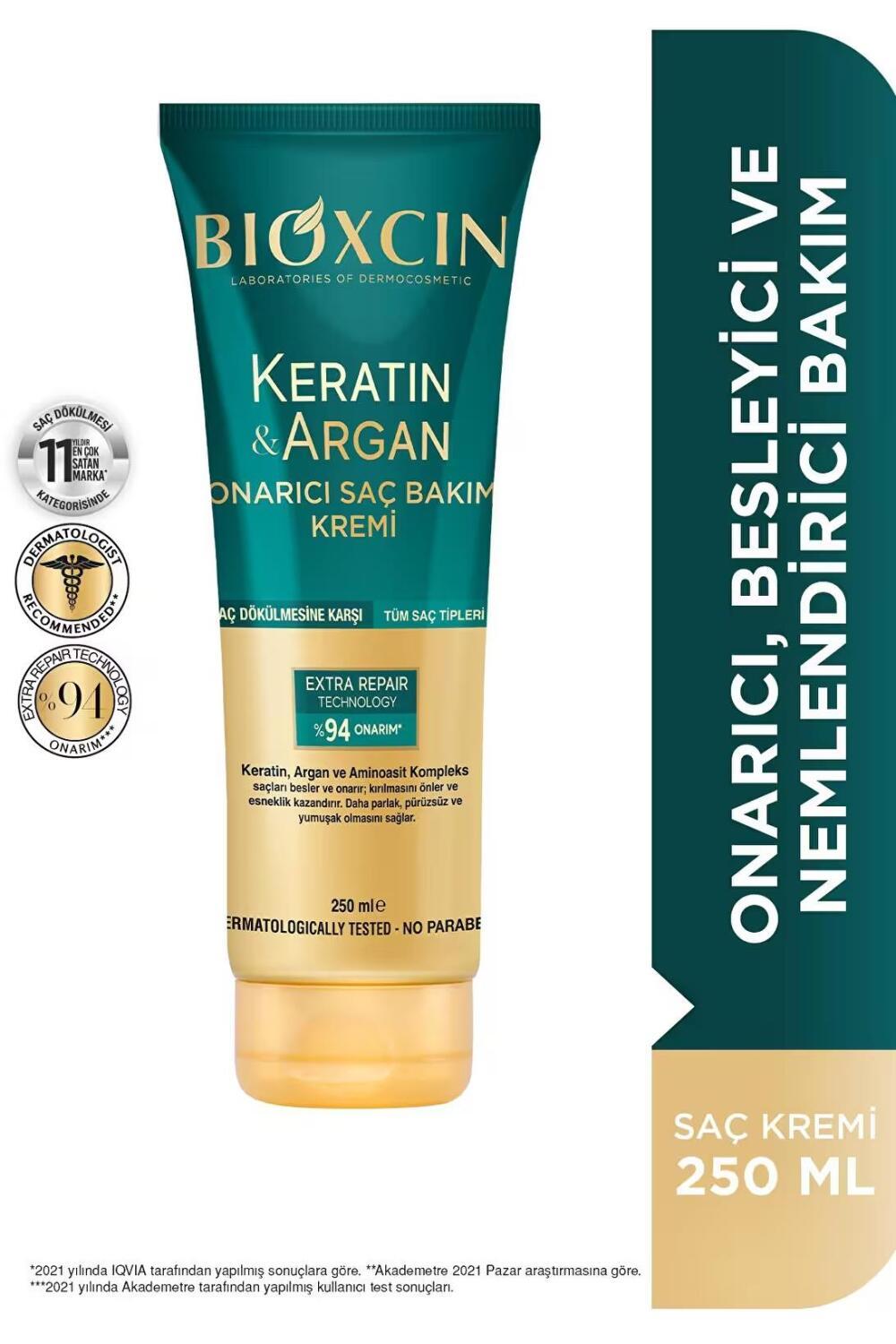 Bioxcin Bioxcin Keratin & Argan Hair Care Cream 250ml - Nourishing Repair for Damaged Hair