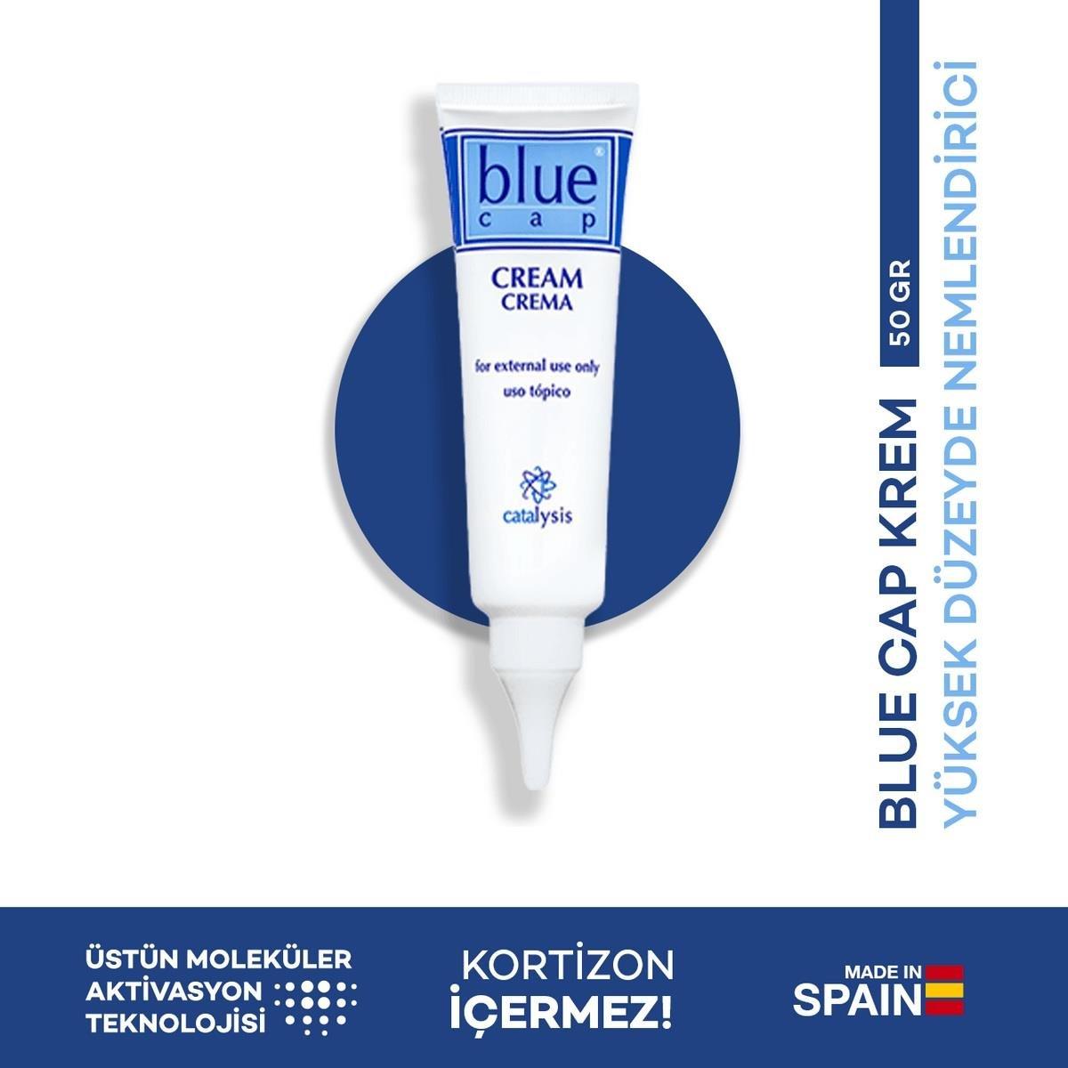 Blue Cap Moisturizing Cream - Intense Hydration for Dry Skin Comfort, Natural Ingredients