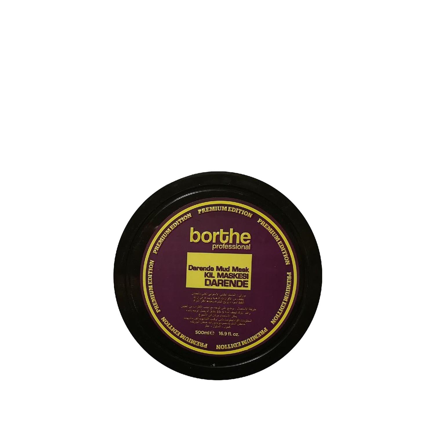 Borthe Professional Darende Mud Mask - Natural Skincare, 500ml Clay Mask for Deep Cleansing & Nourishment