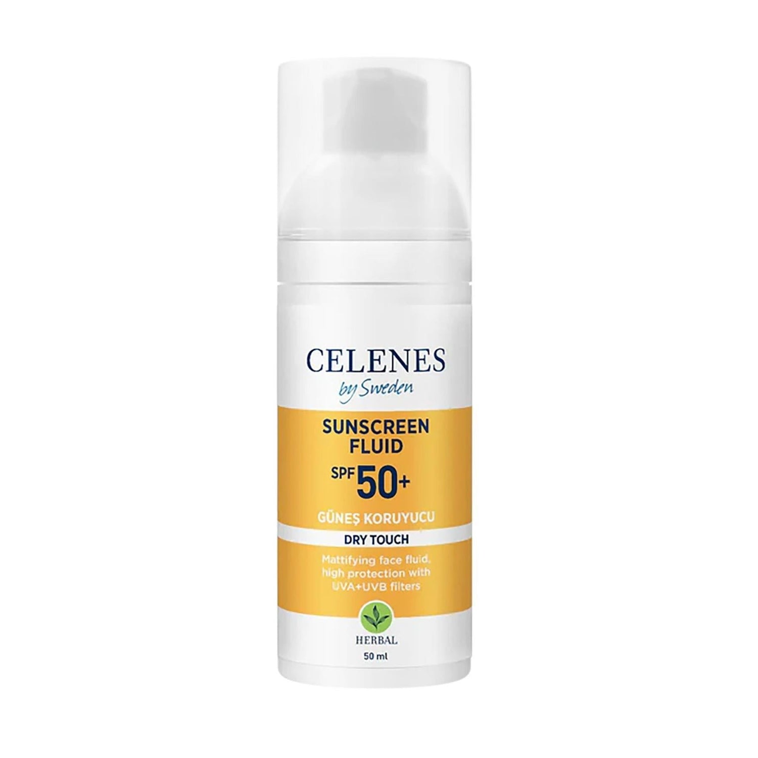 Celenes By Sweden Natural Sunscreen SPF50+ Dry Touch 1.69 fl oz - Organic & Suitable for Sensitive Skin