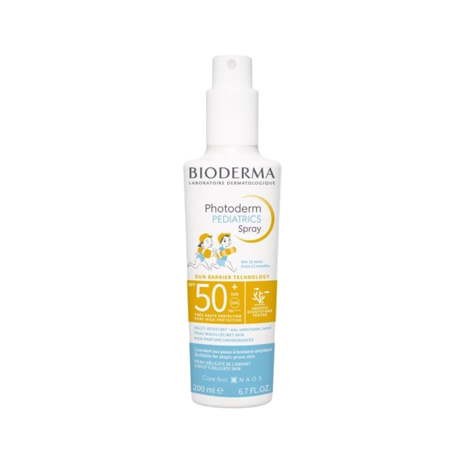 Bioderma Photoderm Pediatrics SPF 50+ Children's Sunscreen Spray - Kid-Friendly Sun Protection, Easy Application, 6.76 fl oz