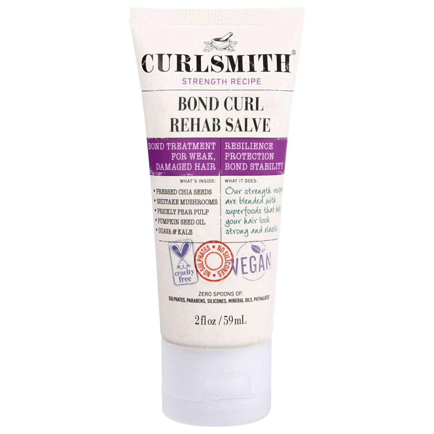 Bond Curl Rehab Salve: Intense Hair Protein Treatment for Curly Hair Repair & Frizz Control - Vegan Bond Building Therapy
