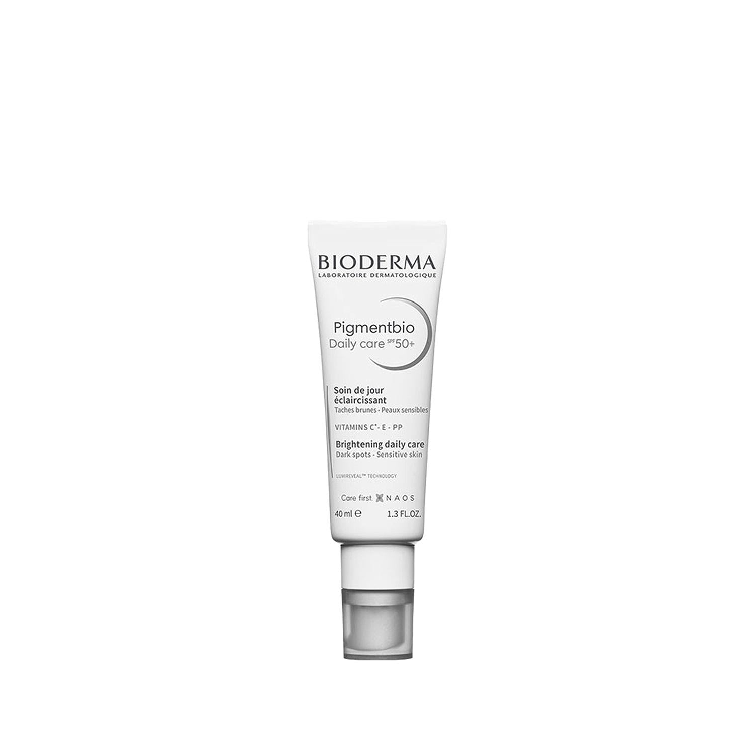 Bioderma Day Cream with SPF 50+ - Hyperpigmentation Treatment & Sun Protection Cream, Dermatologically Tested Skincare, 1.35 fl oz