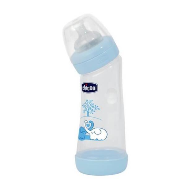 Chicco Angled Baby Bottle 250ml: Anti-Colic, Newborn Feeding - Leak Proof, Easy Clean for Fuss-Free Feeding
