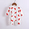 Baby's Cotton Long-sleeved Lace-up Butterfly Jumpsuit