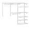 Adjustable Closet Organizer Kit with Shelves and Hanging Rods for 4 to 6 Feet