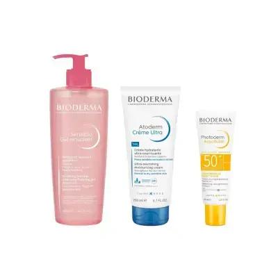 Bioderma Sensitive Skin Care Set - Skincare for Sensitive Skin with SPF50+ Sun Protection