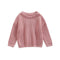 Girls' Solid Color Crew Neck Casual Sweater
