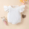 Multi-color Flutter-Sleeve Baby Romper For Infants And Toddlers