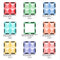 Color Window Asterism Magnetic Building Blocks Assembly