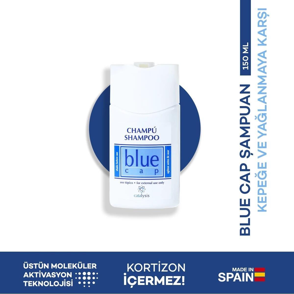 Blue Cap Anti-Dandruff Shampoo - Cortisone-Free, Natural Ingredients for Scalp Care - 5.07 fl oz