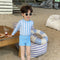 Three-color Striped Long Sleeve Sun Protection Quick-drying Summer Swimsuit